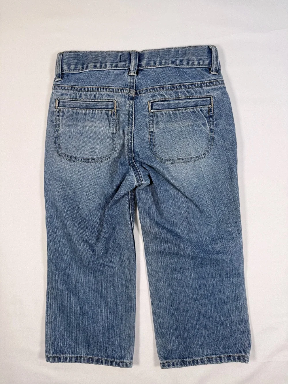 VINTAGE OSHKOSH B’GOSH Girls 7 2000s Embroidered Floral Bow Pocket Jeans Y2K‎
